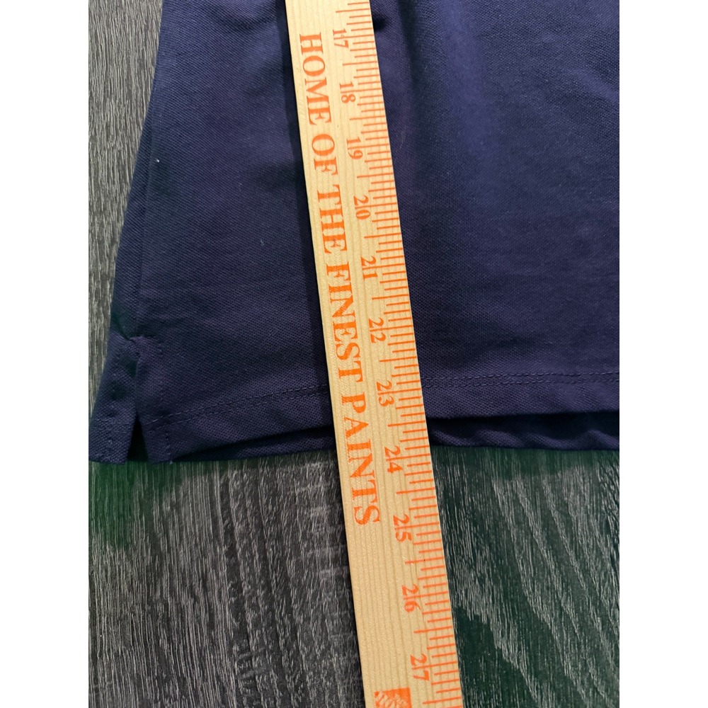 Splash Navy Polo Shirt Womens L Preppy Dark Academia Collegiate Minimalist NEW - Picture 6 of 6